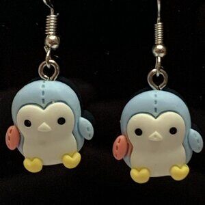 Penguin Earring, Silly Animal Earring, Penguin Jewelry, Gift Idea, Penguin Charm